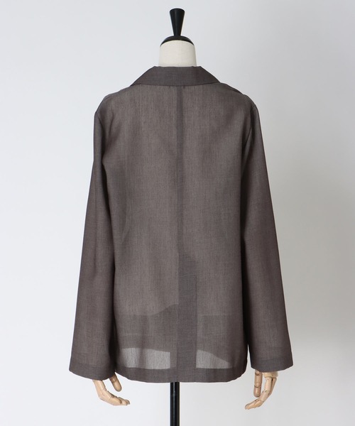 DRESSLAVE（ドレスレイブ）の「chambray light weight jacket(シャンブレーライトウエイトジャケット)（テーラードジャケット・レディース・ネイビー/ブラウン・38）」の17枚目の写真