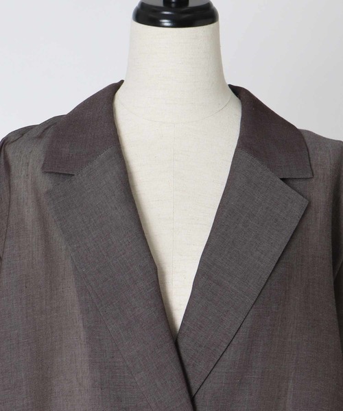 DRESSLAVE（ドレスレイブ）の「chambray light weight jacket(シャンブレーライトウエイトジャケット)（テーラードジャケット・レディース・ネイビー/ブラウン・38）」の18枚目の写真