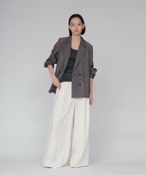 DRESSLAVE（ドレスレイブ）の「chambray light weight jacket(シャンブレーライトウエイトジャケット)（テーラードジャケット・レディース・ネイビー/ブラウン・38）」の3枚目の写真