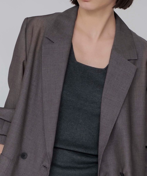 DRESSLAVE（ドレスレイブ）の「chambray light weight jacket(シャンブレーライトウエイトジャケット)（テーラードジャケット・レディース・ネイビー/ブラウン・38）」の7枚目の写真