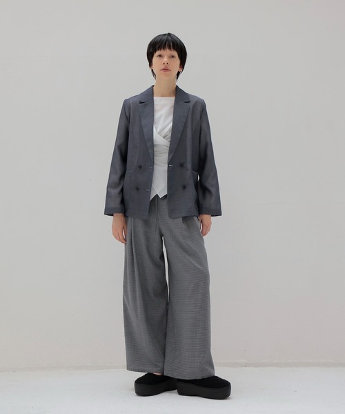 DRESSLAVE（ドレスレイブ）の「chambray light weight jacket(シャンブレーライトウエイトジャケット)（テーラードジャケット・レディース・ネイビー/ブラウン・38）」の10枚目の写真