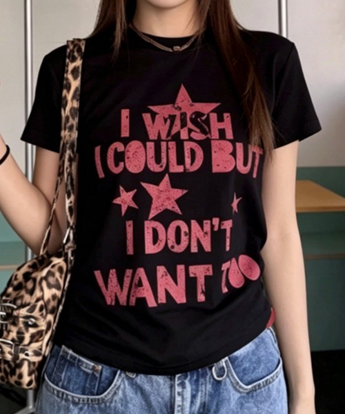 AVYL(アヴィル)の「ヴィンテージライク スターロゴコンパクトTシャツ(Tシャツ/カットソー・レディース・ホワイト/ブラック・M)」の2枚目の写真