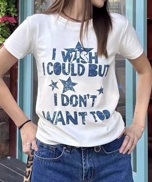 AVYL(アヴィル)の「ヴィンテージライク スターロゴコンパクトTシャツ(Tシャツ/カットソー・レディース・ホワイト/ブラック・M)」の3枚目の写真