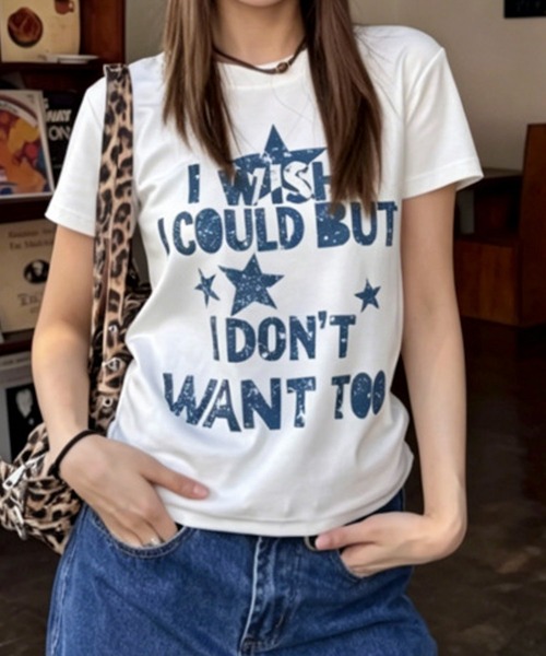AVYL(アヴィル)の「ヴィンテージライク スターロゴコンパクトTシャツ(Tシャツ/カットソー・レディース・ホワイト/ブラック・M)」の6枚目の写真