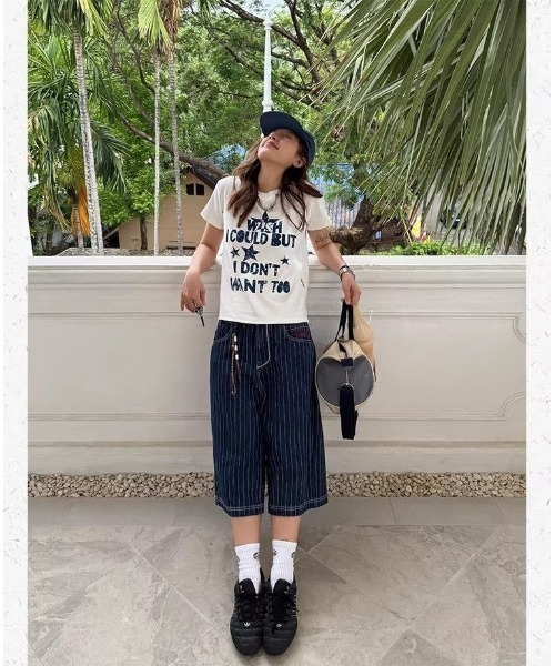 AVYL(アヴィル)の「ヴィンテージライク スターロゴコンパクトTシャツ(Tシャツ/カットソー・レディース・ホワイト/ブラック・M)」の8枚目の写真
