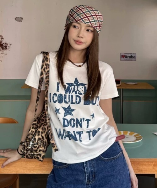 AVYL(アヴィル)の「ヴィンテージライク スターロゴコンパクトTシャツ(Tシャツ/カットソー・レディース・ホワイト/ブラック・M)」の11枚目の写真