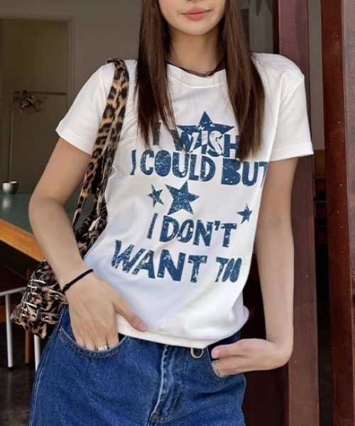 AVYL(アヴィル)の「ヴィンテージライク スターロゴコンパクトTシャツ(Tシャツ/カットソー・レディース・ホワイト/ブラック・M)」の13枚目の写真