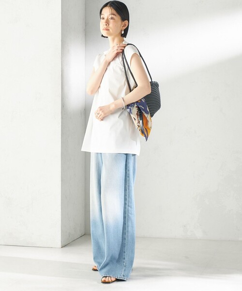 TAION(タイオン)の「【SHIPS別注】TAION: 〈UVカット/接触冷感/吸水速乾〉バック スリット TEE(Tシャツ/カットソー・レディース・ブラック/ホワイト・ONE SIZE)」の8枚目の写真