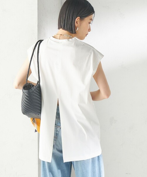 TAION(タイオン)の「【SHIPS別注】TAION: 〈UVカット/接触冷感/吸水速乾〉バック スリット TEE(Tシャツ/カットソー・レディース・ブラック/ホワイト・ONE SIZE)」の3枚目の写真