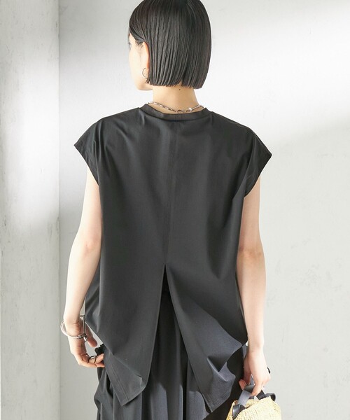 TAION(タイオン)の「【SHIPS別注】TAION: 〈UVカット/接触冷感/吸水速乾〉バック スリット TEE(Tシャツ/カットソー・レディース・ブラック/ホワイト・ONE SIZE)」の22枚目の写真