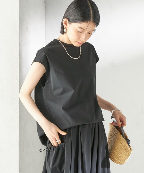 TAION(タイオン)の「【SHIPS別注】TAION: 〈UVカット/接触冷感/吸水速乾〉バック スリット TEE(Tシャツ/カットソー・レディース・ブラック/ホワイト・ONE SIZE)」の21枚目の写真