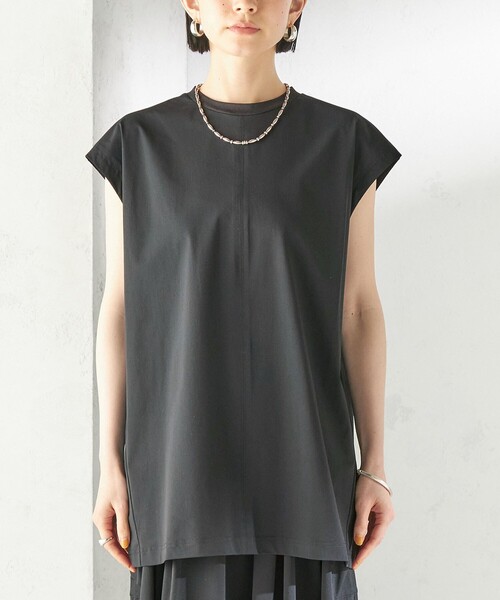TAION(タイオン)の「【SHIPS別注】TAION: 〈UVカット/接触冷感/吸水速乾〉バック スリット TEE(Tシャツ/カットソー・レディース・ブラック/ホワイト・ONE SIZE)」の12枚目の写真