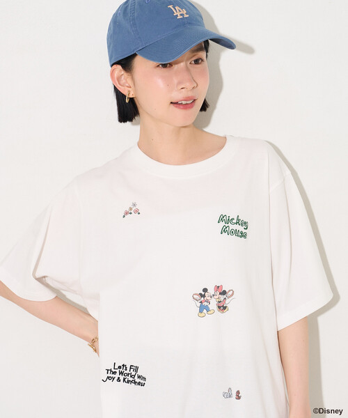 Mickey様 リクエスト 3点 まとめ商品 セール】【MICKEY MOUSE】レトロ総柄 刺繍 Tシャツ（Tシャツ