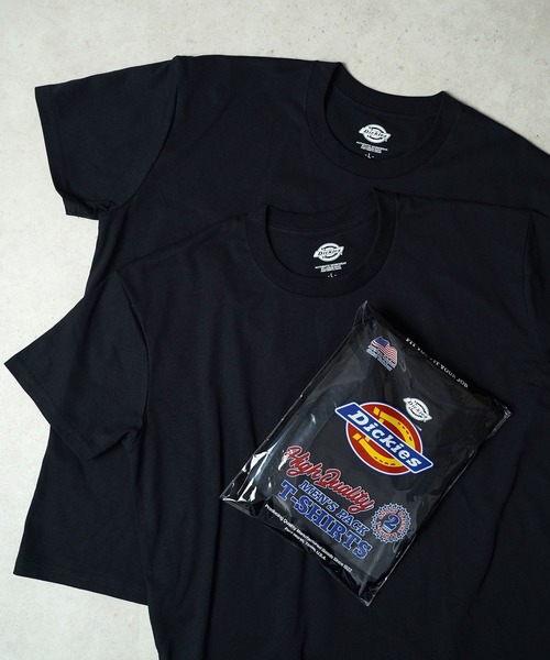 Dickies(ディッキーズ)の「"05"≪Dickies≫パックT 2枚セット Tシャツ(Tシャツ/カットソー・メンズ・グレー/ブラック/オフホワイト・L/XL/M)」の1枚目の写真