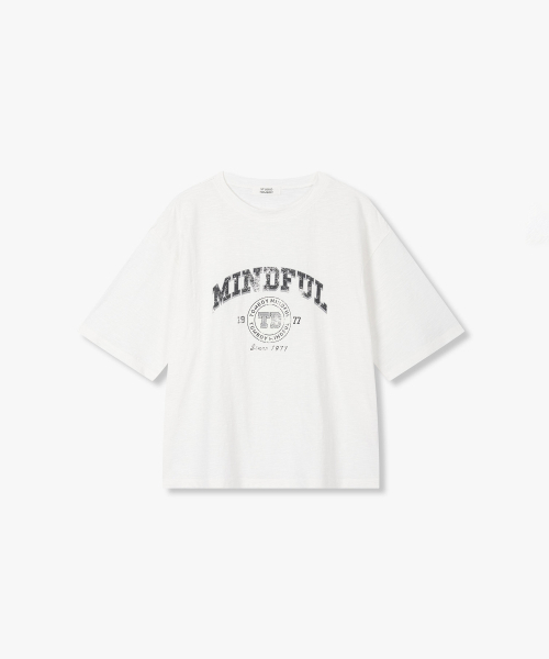 STUDIO TOMBOY(スタジオトムボーイ)の「マインドフルグラフィックピグメントTシャツ_オフホワイト 91F6222784(Tシャツ/カットソー・レディース・オフホワイト・OS)」の2枚目の写真