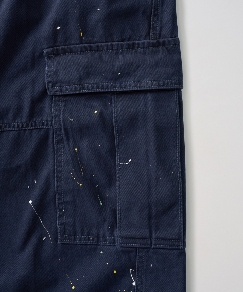 GARMENTS FAB（ガーメンツファブ）の「Washed Cargo Painted Pants (NAVY)（その他パンツ・レディース・その他・LARGE/MEDIUM）」の4枚目の写真