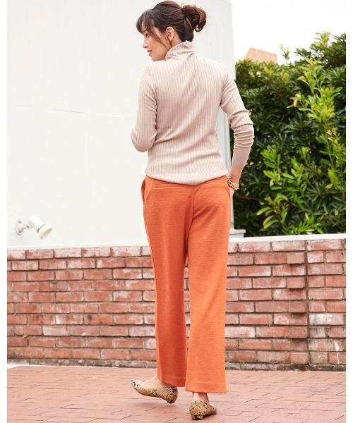 DoCLASSE( ドゥクラッセ)の「カットジョーゼット・ストレートパンツ(その他パンツ・レディース・テラコッタ・LL/S/M/L)」の3枚目の写真
