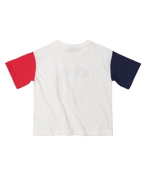 Moujonjon(ムージョンジョン)の「【WEB限定】電車アップリケ付Tシャツ(Tシャツ/カットソー・キッズ・イエロー/ホワイト・80/90/100/110/120/130)」の3枚目の写真