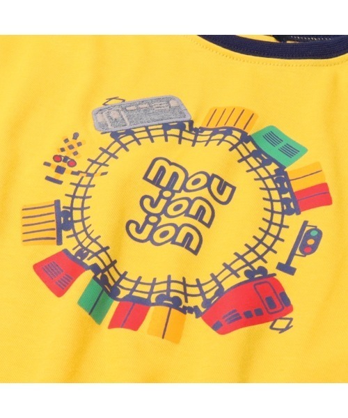 Moujonjon(ムージョンジョン)の「【WEB限定】電車アップリケ付Tシャツ(Tシャツ/カットソー・キッズ・イエロー/ホワイト・80/90/100/110/120/130)」の5枚目の写真