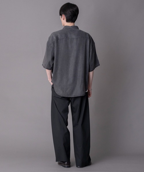 BROWNY（ブラウニー）の「BROWNY/【26年春夏新作】テンセルデニムシャツ（シャツ/ブラウス・メンズ・ブラック系その他・LARGE/MEDIUM）」の6枚目の写真