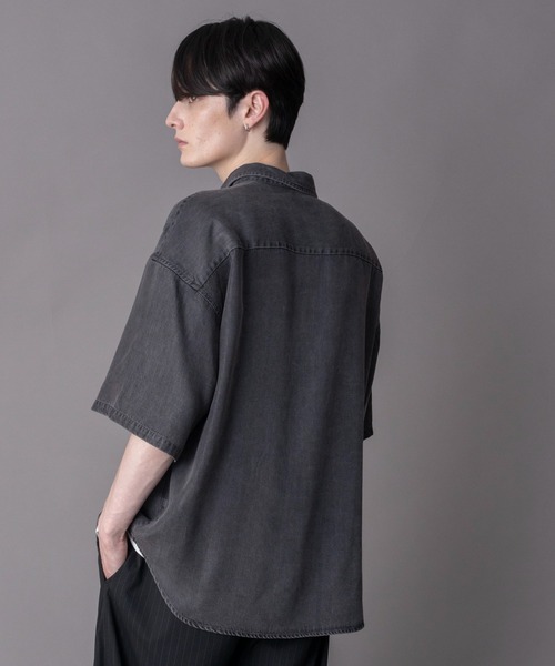 BROWNY（ブラウニー）の「BROWNY/【26年春夏新作】テンセルデニムシャツ（シャツ/ブラウス・メンズ・ブラック系その他・LARGE/MEDIUM）」の2枚目の写真
