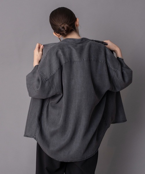 BROWNY（ブラウニー）の「BROWNY/【26年春夏新作】テンセルデニムシャツ（シャツ/ブラウス・メンズ・ブラック系その他・LARGE/MEDIUM）」の9枚目の写真