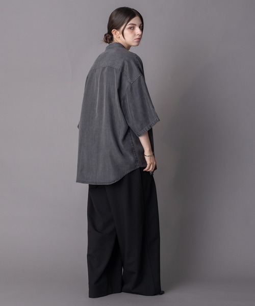 BROWNY（ブラウニー）の「BROWNY/【26年春夏新作】テンセルデニムシャツ（シャツ/ブラウス・メンズ・ブラック系その他・LARGE/MEDIUM）」の10枚目の写真
