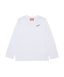 DIESEL KIDS（ディーゼルキッズ）の「DIESEL（ディーゼル）Kids & Junior ブランドロゴ刺繍入り長袖Tシャツカットソー（Tシャツ/カットソー）」