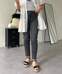 【MOMO】ストレッチテーパードデニム