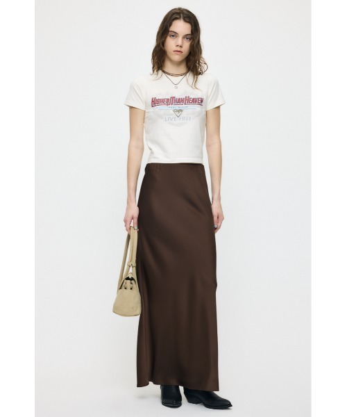 MOUSSY(マウジー)の「SATIN LONG スカート(スカート・レディース・ブラック/ブラウン/ライトイエロー・1/2)」の6枚目の写真
