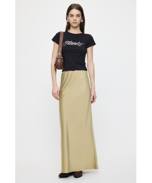 MOUSSY(マウジー)の「SATIN LONG スカート(スカート・レディース・ブラック/ブラウン/ライトイエロー・1/2)」の12枚目の写真