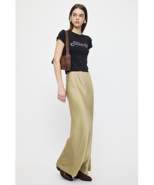 MOUSSY(マウジー)の「SATIN LONG スカート(スカート・レディース・ブラック/ブラウン/ライトイエロー・1/2)」の14枚目の写真