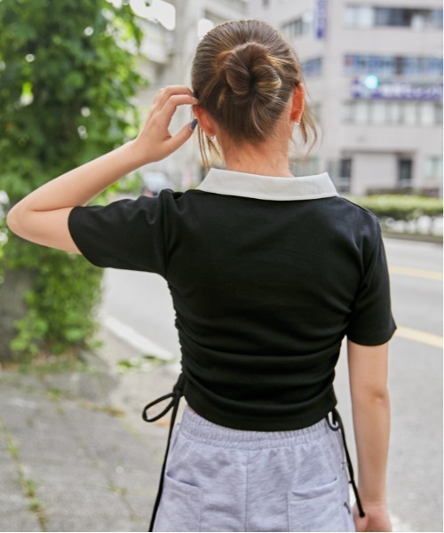 GORGE(ゴージ)の「《ドロスト・スキッパー》刺繍ロゴカットソー/ストリート×カジュアル/春夏/全3色(Tシャツ/カットソー・レディース・グレー/ブラック/レッド・F)」の9枚目の写真