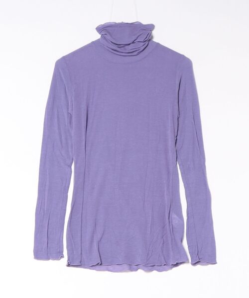 ARCHIVER(アーカイバ)の「【S】【it】【B.YU】シアータートルネックカットソー(Tシャツ/カットソー・レディース・ブラック/パープル・L)」の1枚目の写真