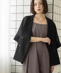 OPAQUE.CLIP | メッシュテーラードジャケット/チェック柄アソート【洗濯機OK】(テーラードジャケット)