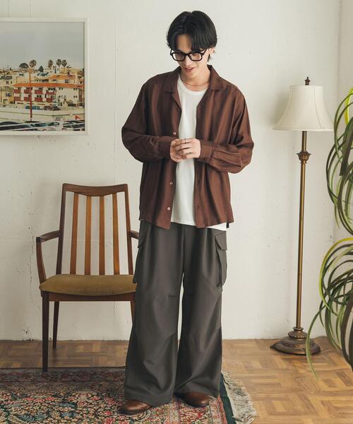 SENSE OF PLACE by URBAN RESEARCH(センスオブプレイスバイアーバンリサーチ)の「ワイドカーゴパンツ(その他パンツ・メンズ・ブラウン/チャコールグレー/ブラック/オリーブ・X-SMALL/SMALL/MEDIUM/LARGE)」の21枚目の写真