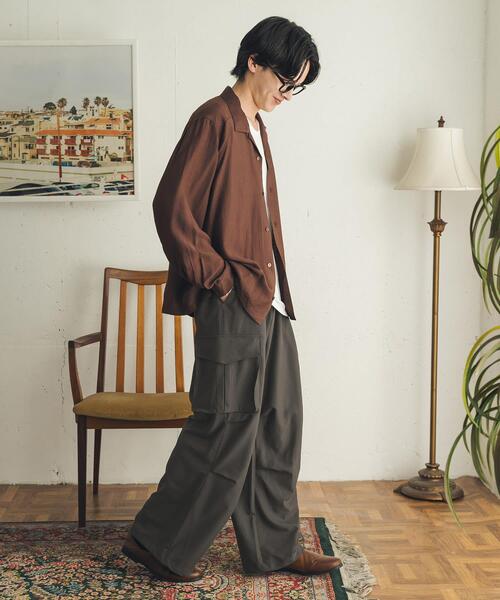 SENSE OF PLACE by URBAN RESEARCH(センスオブプレイスバイアーバンリサーチ)の「ワイドカーゴパンツ(その他パンツ・メンズ・ブラウン/チャコールグレー/ブラック/オリーブ・X-SMALL/SMALL/MEDIUM/LARGE)」の22枚目の写真