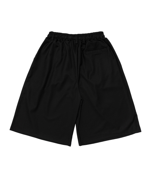 CARGOBROS（カーゴブロス）の「ツーピンタックワイドバンディングハーフスラックス（ブラック）（その他パンツ・メンズ・その他・FREE）」の2枚目の写真
