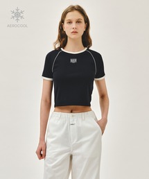 W AEROCOOL SMALL CLASSIC LOGO SLIM RINGER TEE