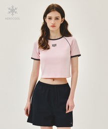 W AEROCOOL SMALL CLASSIC LOGO SLIM RINGER TEE