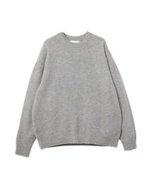Extra Wool Tone Switch Layered Rib Neck Knit Pullover