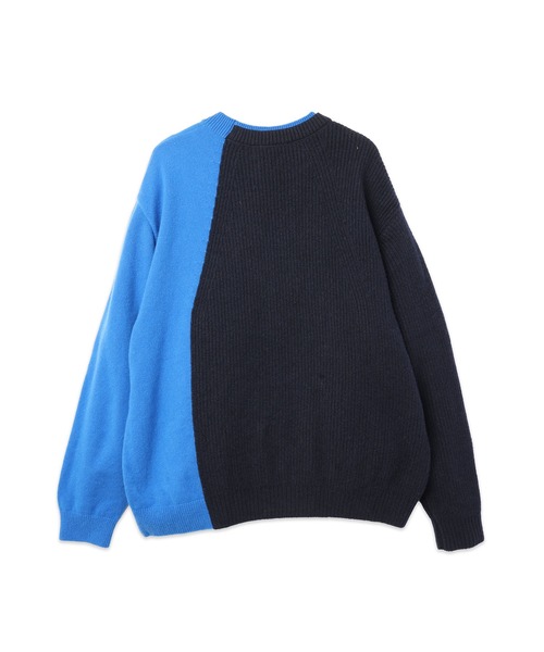 CULLNI(クルニ)の「Extra Wool Tone Switch Layered Rib Neck Knit Pullover(ニット/セーター・メンズ・レッド/ライトグレー/ダークネイビー/ブラック・1/2)」の10枚目の写真