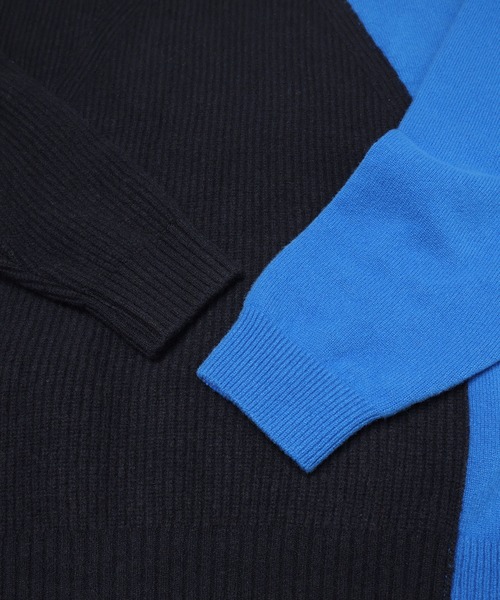 CULLNI(クルニ)の「Extra Wool Tone Switch Layered Rib Neck Knit Pullover(ニット/セーター・メンズ・レッド/ライトグレー/ダークネイビー/ブラック・1/2)」の12枚目の写真