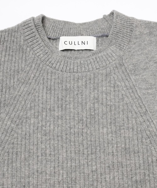 CULLNI(クルニ)の「Extra Wool Tone Switch Layered Rib Neck Knit Pullover(ニット/セーター・メンズ・レッド/ライトグレー/ダークネイビー/ブラック・1/2)」の14枚目の写真