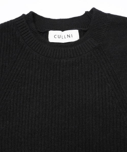 CULLNI(クルニ)の「Extra Wool Tone Switch Layered Rib Neck Knit Pullover(ニット/セーター・メンズ・レッド/ライトグレー/ダークネイビー/ブラック・1/2)」の17枚目の写真