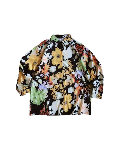 antiqua（アンティカ）の「花柄 ボタニカル柄 シャツ（シャツ/ブラウス・レディース・ブラックミックス・ONESIZE）」の8枚目の写真