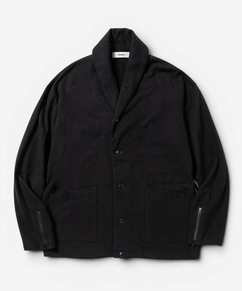 rehacer(レアセル)の「rehacer : Raffy Shawl Knit Cardigan /ラフィーショールニットカーディガン(カーディガン/ボレロ・メンズ・ブラック/グレー・MEDIUM/LARGE/X-LARGE/SMALL)」の9枚目の写真