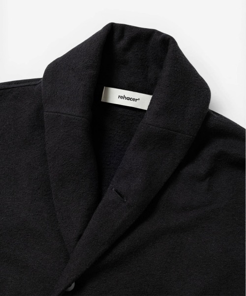 rehacer(レアセル)の「rehacer : Raffy Shawl Knit Cardigan /ラフィーショールニットカーディガン(カーディガン/ボレロ・メンズ・ブラック/グレー・MEDIUM/LARGE/X-LARGE/SMALL)」の11枚目の写真