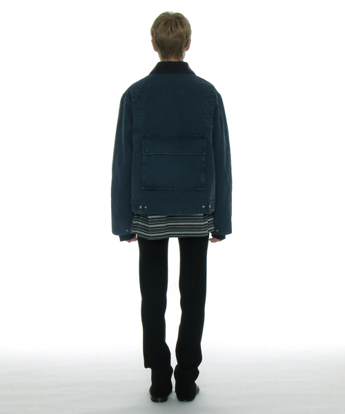 PARTIMENTO WOMEN(パルティメントウィメン)の「コットンウォッシュドワークジャケット_ブルー(その他アウター・レディース・その他・ONE SIZE)」の4枚目の写真