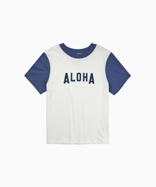 HELLO SUNRISE(ハローサンライズ)の「Aloha 2Tone Tee(W)_White(Tシャツ/カットソー・レディース・ホワイト・OS)」の3枚目の写真